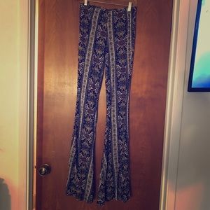 Black and blue design Palazzo Pants